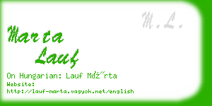 marta lauf business card